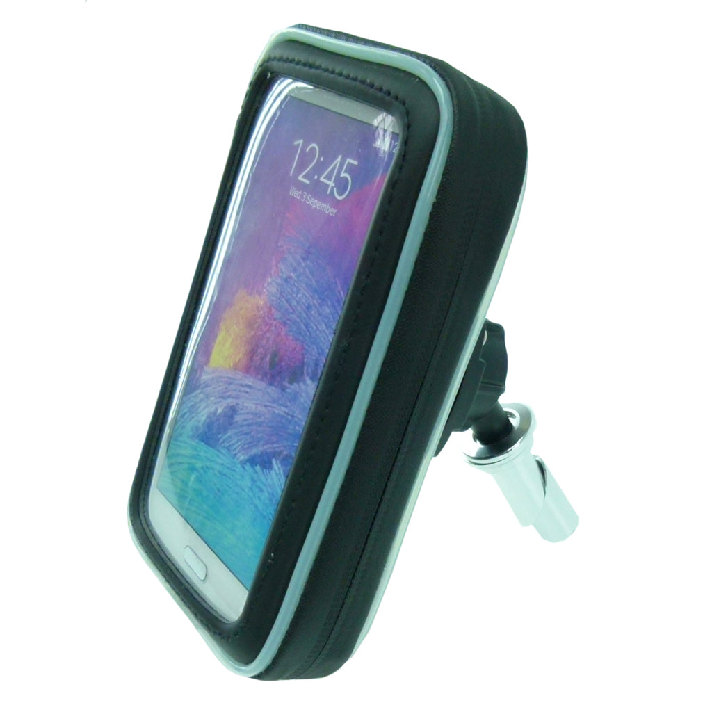 13.3-14.7mm Motorcycle Fork Stem Mount with Arkon Waterproof Case fits Samsung Galaxy Note 4 (sku 36256)