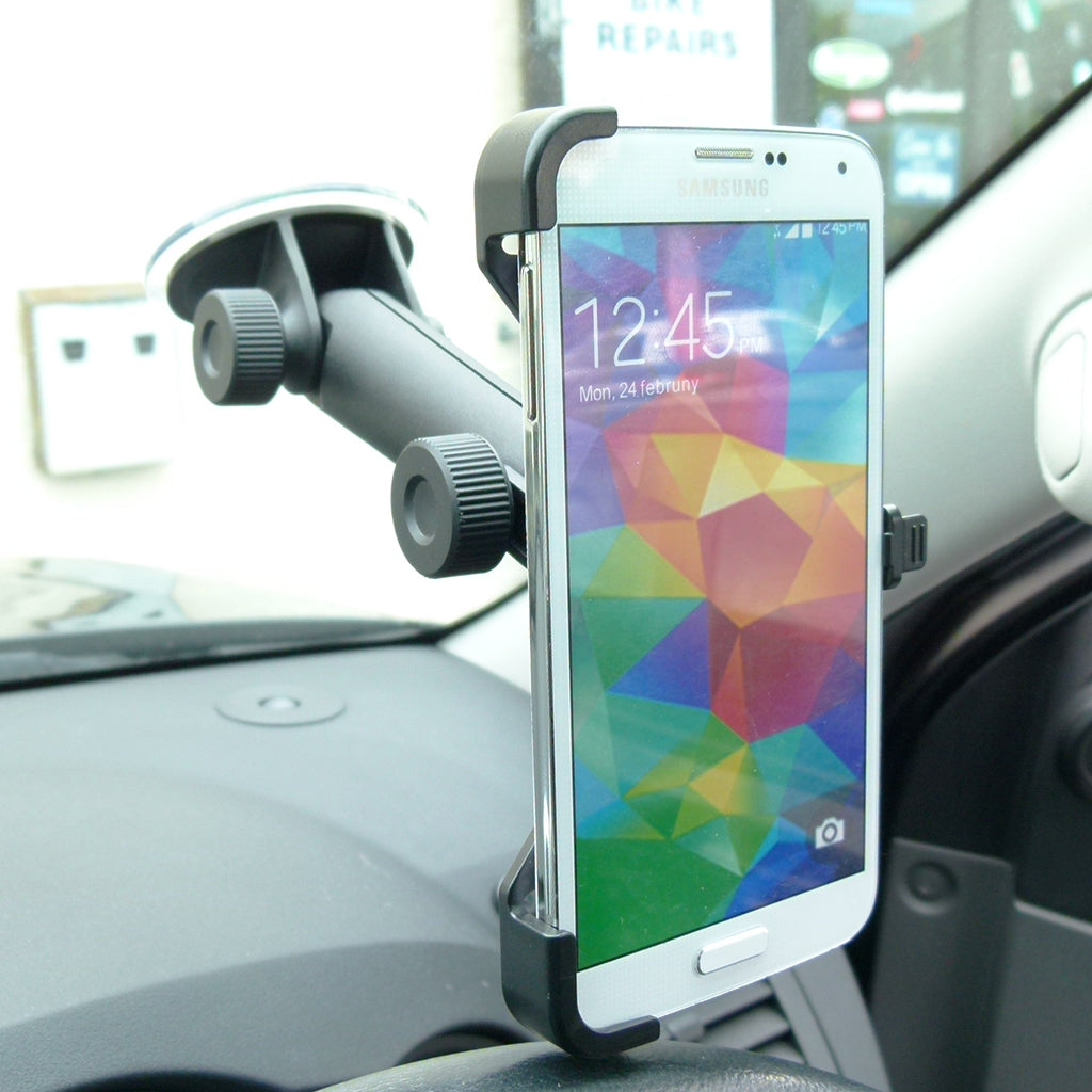 15cm Long Samsung Galaxy S5 Car Window Mount Holder (sku 31650)