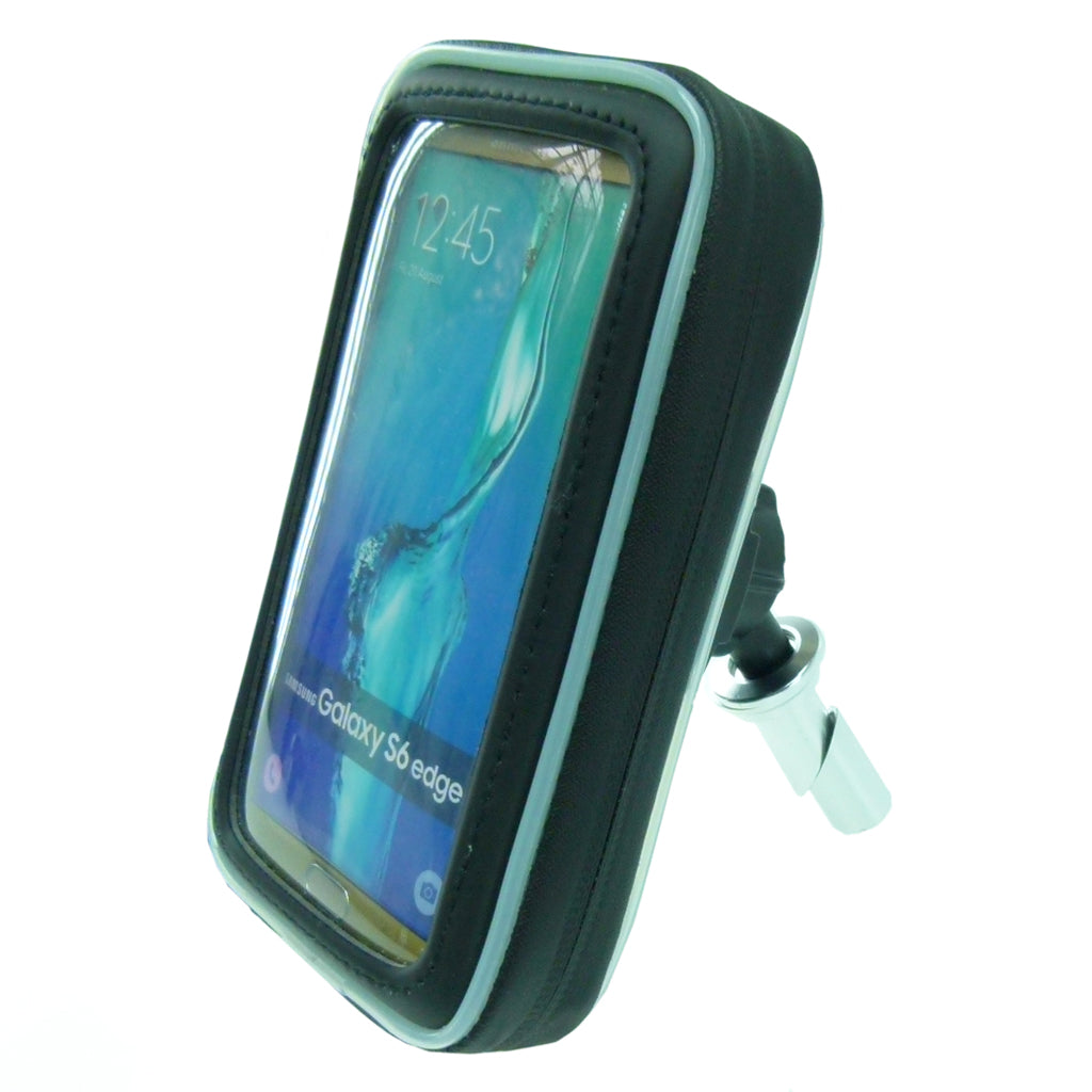 13.3-14.7mm Motorcycle Fork Stem Mount with Arkon Waterproof Case fits Samsung Galaxy S6 Edge Plus (sku 36280)
