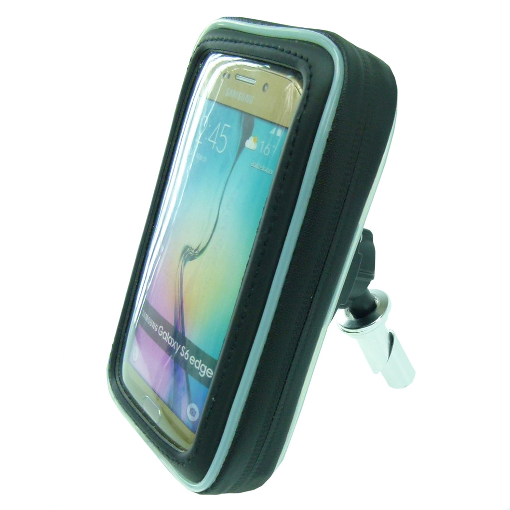 20.5-24.5mm Motorcycle Fork Stem Mount with Arkon Waterproof Case fits Samsung Galaxy S6 Edge (sku 36279)