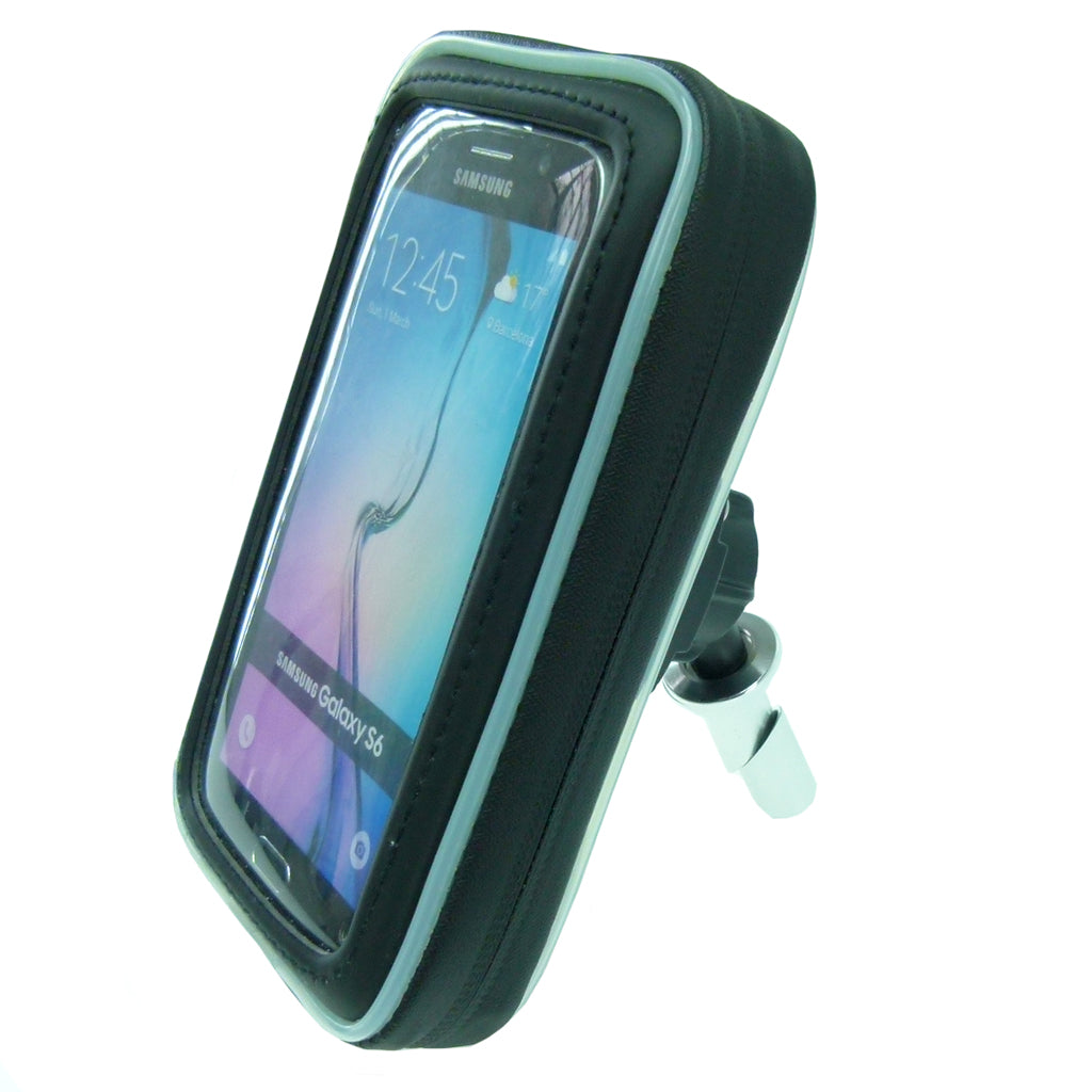 15-17mm Motorcycle Fork Stem Mount with Arkon Waterproof Case fits Samsung Galaxy S6 (sku 36273)