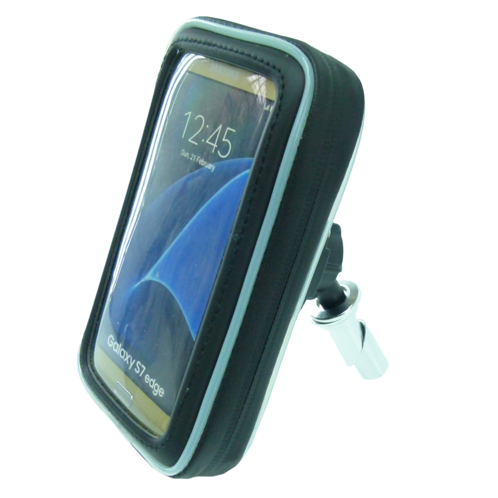15-17mm Motorcycle Fork Stem Mount with Arkon Waterproof Case fits Samsung Galaxy S7 Edge (sku 36291)
