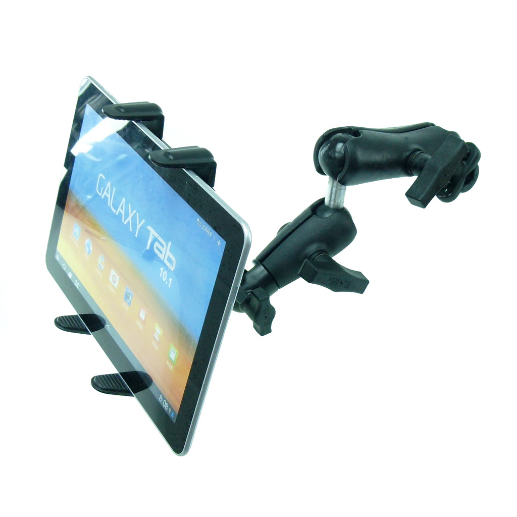 Wheelchair Rail - Tube Mount with Extension and Tablet Holder for Samsung Galaxy Tab 10.1 (sku 21165)