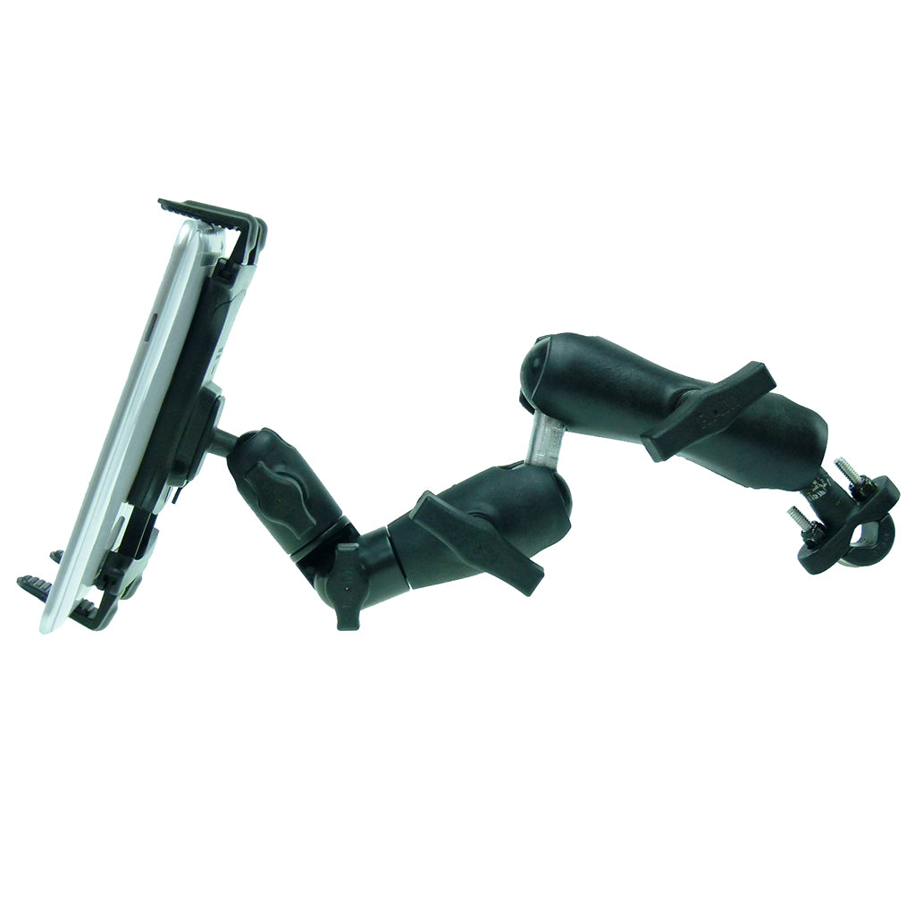 Wheelchair Rail - Tube Mount with Extension and Tablet Holder for Samsung Galaxy Tab 10.1 (sku 21165)
