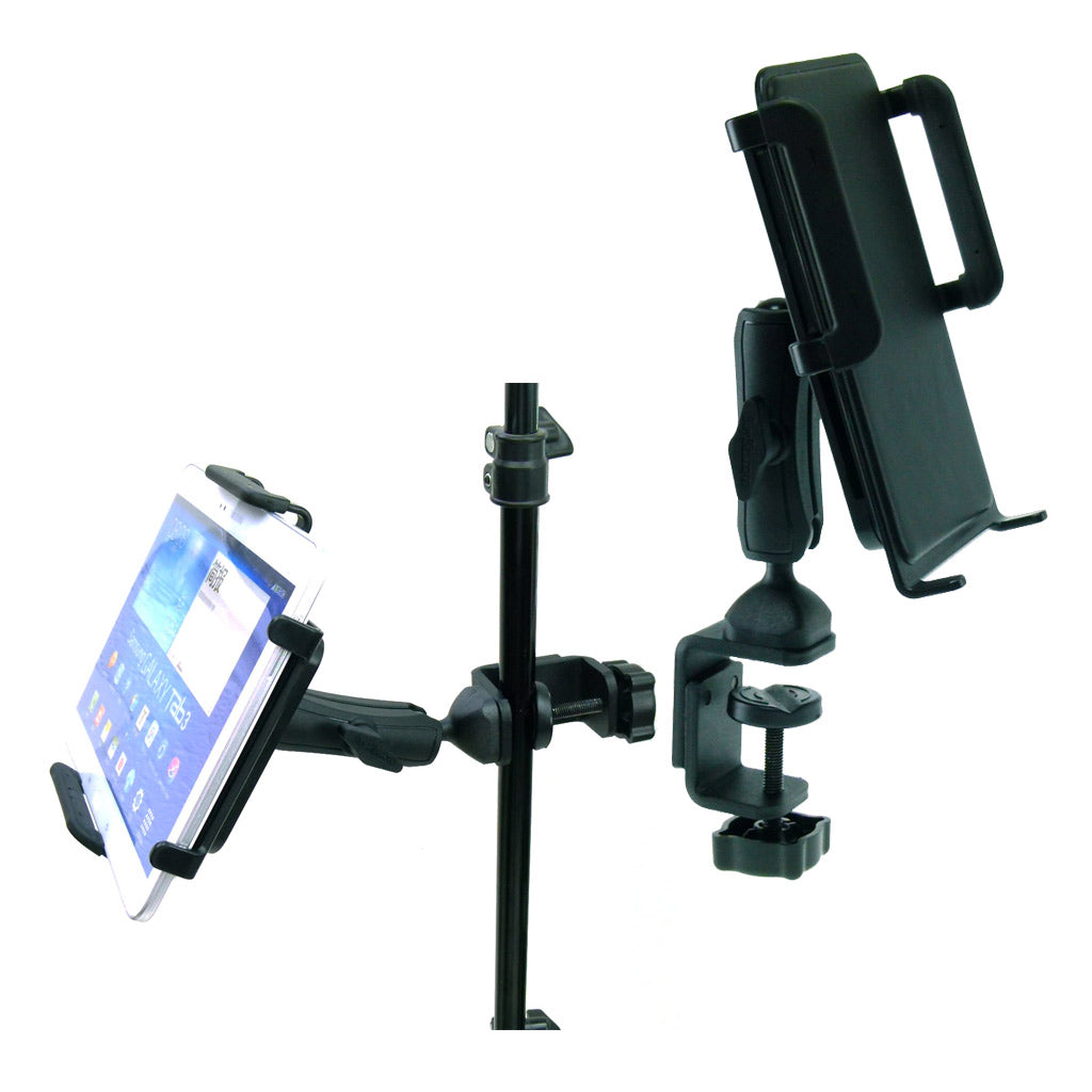 Large Heavy Duty Adjustable C-Clamp Music Stand - Counter Top Mount for Samsung Galaxy Tab 3 10.1" (sku 31837)