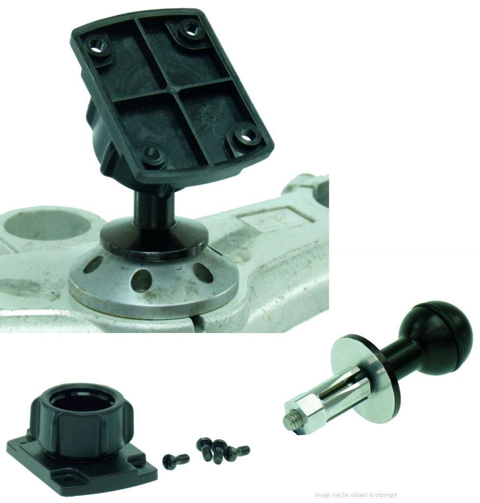 12mm Hexagon GPS Mount fits Honda Blackbird &amp; Kawasaki Motorcycles &amp; Adapter for Garmin ZUMO (sku 19944) - BuyBits Ltd UK