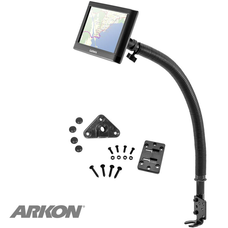 Arkon CM088-G17 Car Seat Rail or Floor Mount with 15" Arm for Garmin nuvi 40, 50, 200, 2013, 24x5, 25x5 Series GPS (sku 41245)
