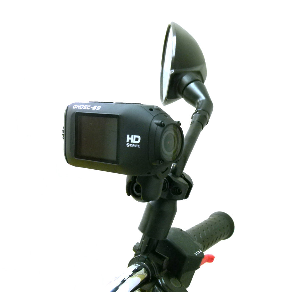 Motorcycle Bike Moped Scooter Mirror Camera Mount for Drift Ghost (sku 31916)