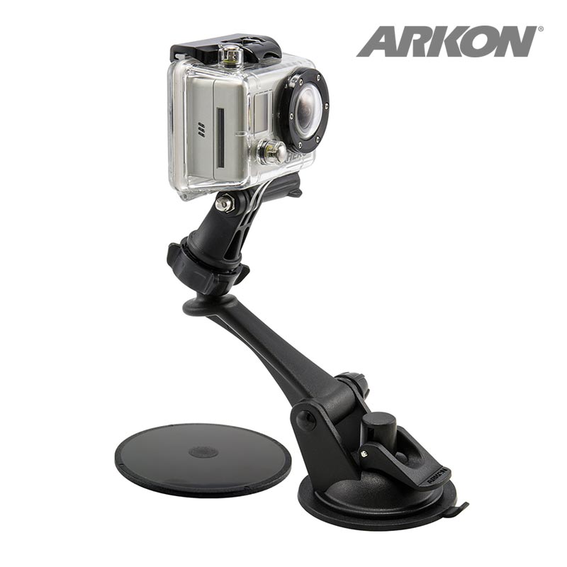 ARKON TW Broadcaster Sticky Suction Windshield or Dash Car Mount for GoPro HERO Live Streaming on Periscope GP179 (sku 34438)