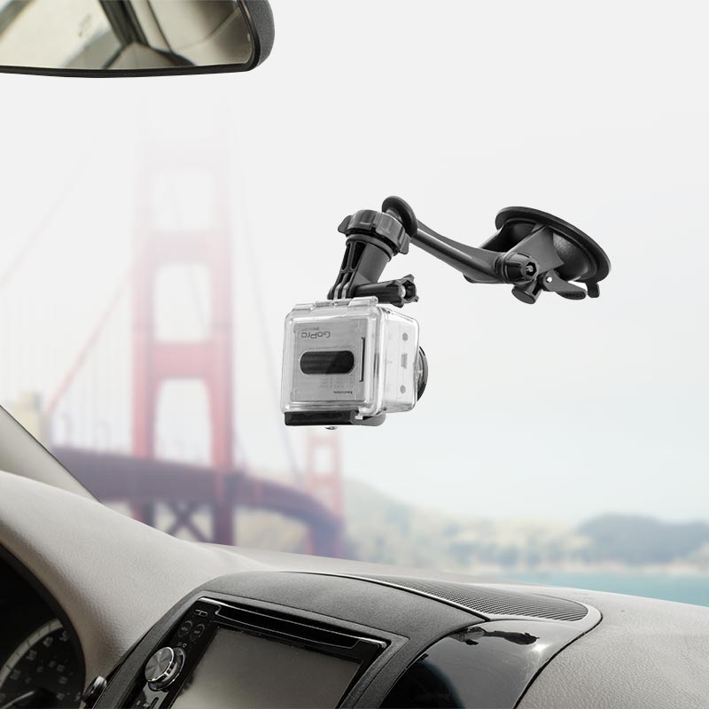 ARKON TW Broadcaster Sticky Suction Windshield or Dash Car Mount for GoPro HERO Live Streaming on Periscope GP179 (sku 34438)