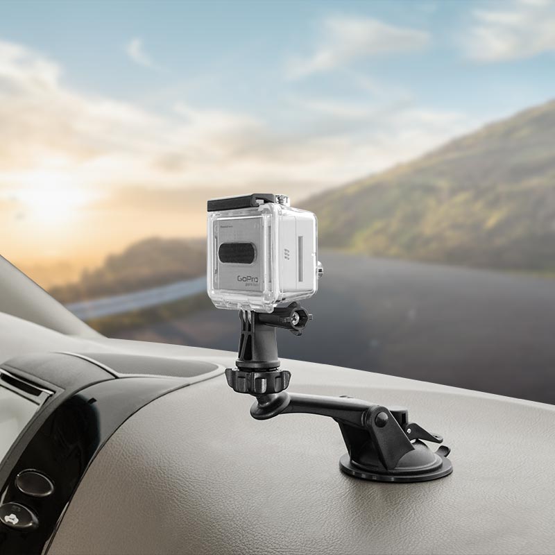 ARKON TW Broadcaster Sticky Suction Windshield or Dash Car Mount for GoPro HERO Live Streaming on Periscope GP179 (sku 34438)