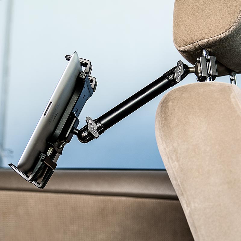 Arkon TABHM5 Heavy-Duty Tablet Headrest Mount with 10" Arm fits screen size 8.9'' to 12.9'' (sku 36705)