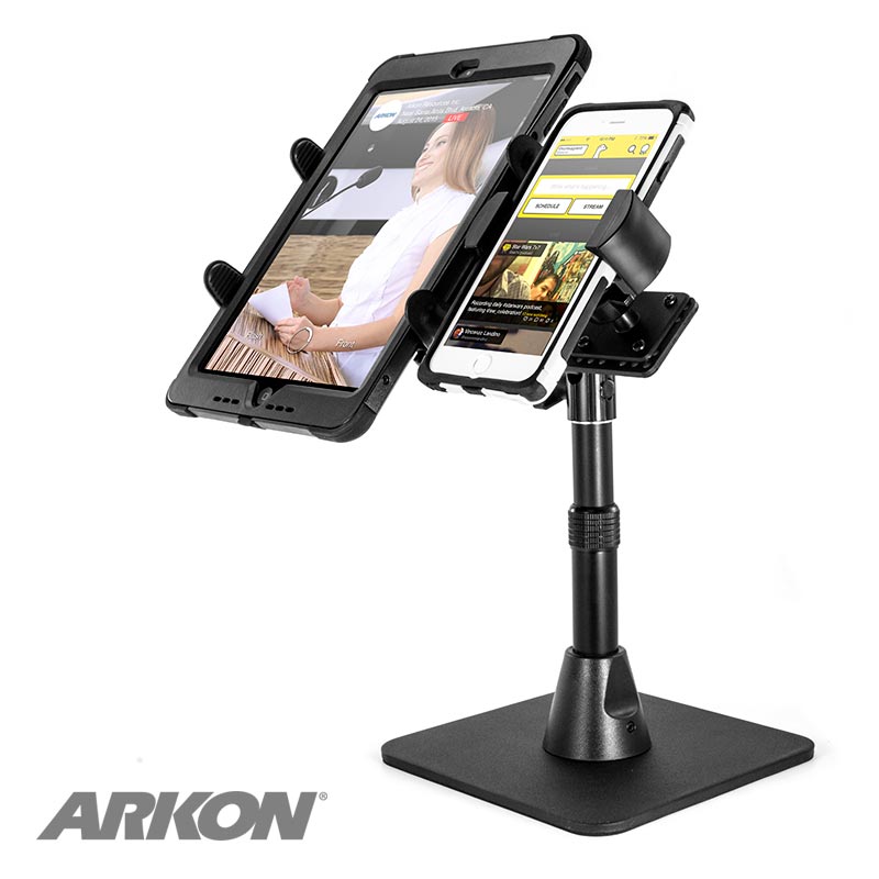 TWBHD8TAB ARKON TW Broadcaster Table &amp; Phone Mount Holder for Live Mobile Broadcasting (sku 32999)