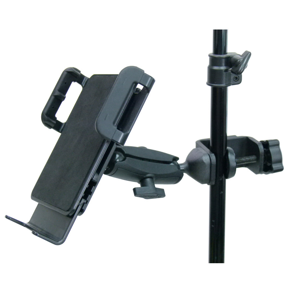 Heavy Duty Adjustable C-Clamp Music Stand - Counter Top Mount for Tesco Hudl 1 - 2 (sku 31823)