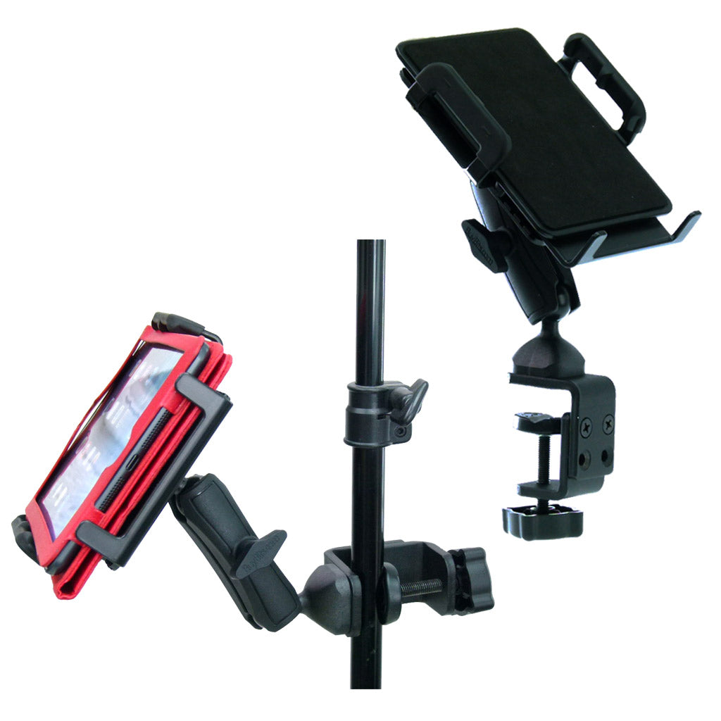 Heavy Duty Adjustable C-Clamp Music Stand - Counter Top Mount for Apple iPad Mini 2 (sku 31821)