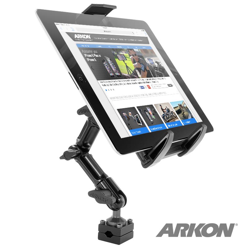 Arkon TABPBHM6 Heavy-Duty Tablet Headrest Push-Button Multi-Angle Mount with 8&quot; Arm for iPad Air, iPad (sku 37346)