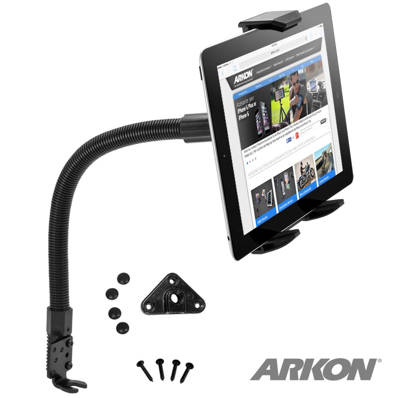 Arkon TABPB088 Car or Truck Seat Rail or Floor Tablet Mount for Apple iPad Air, iPad 4, 3, 2, Samsung Galaxy (37349)