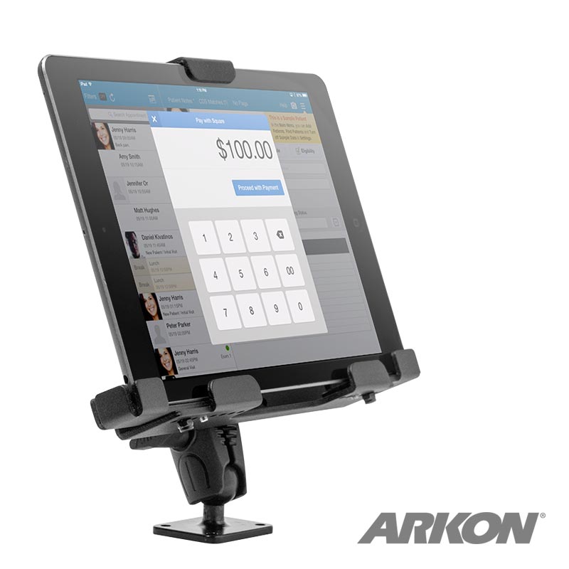 Arkon TAB4METKL Adjustable Aluminum Key Lock Tablet Mount with Key Lock for Galaxy Tab, LG G Pad, iPad (37357)