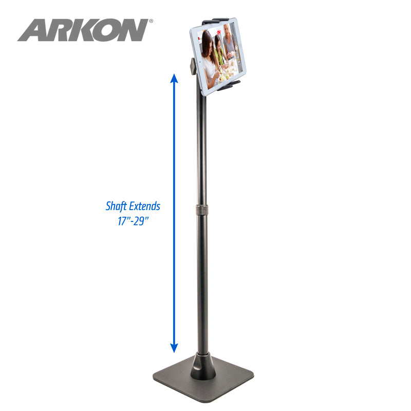 Arkon SM6TAB29 Height-Adjustable iPad mini Desk Stand Tablet Holder 17-to-29-Inch Tall for Live Streaming (sku 41135)