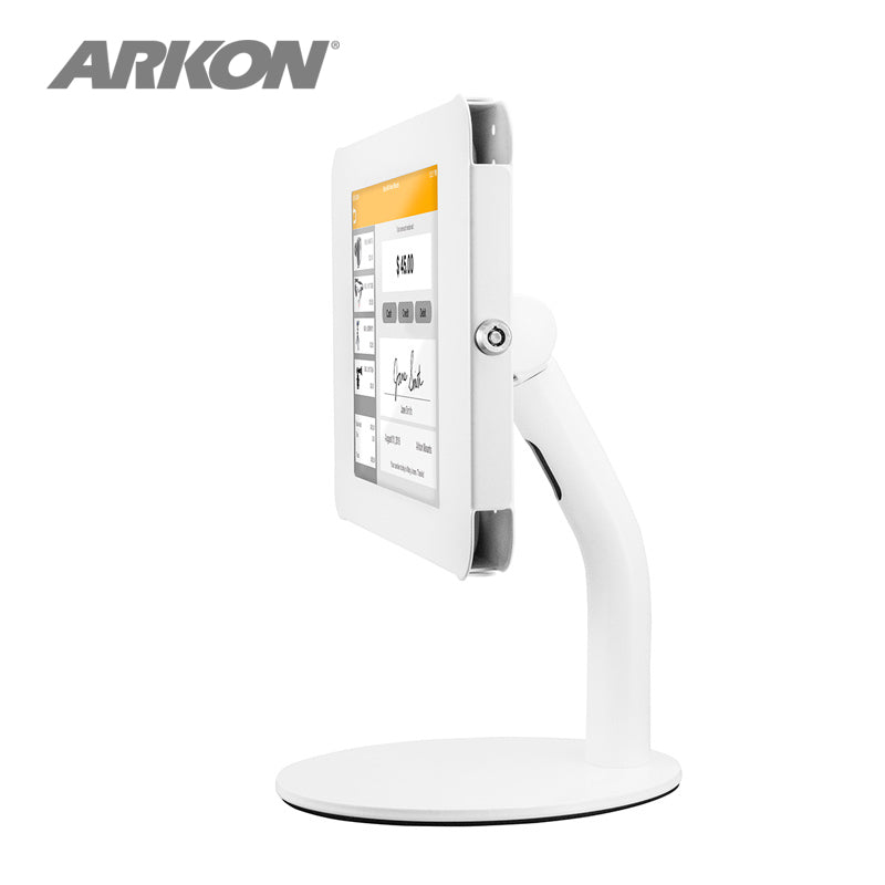 Arkon TAB050162KITW 8.5'' Neck Locking Tabletop Tablet Holder for iPad - WHITE (sku 41110)