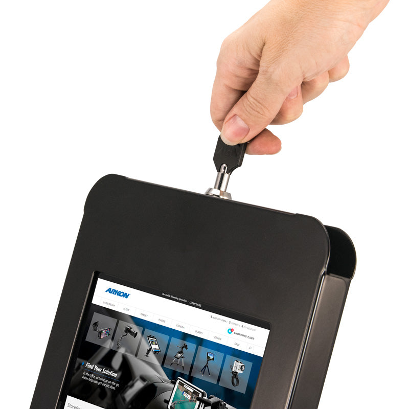 Arkon TAB05219KIT iPad Swivel Tabletop Stand with Key Lock for iPad 4, 3, 2, iPad Air 2 - BLACK (sku 41108)