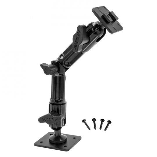 Arkon HD006 Heavy-Duty Multi-Angle Drill-Base Mounting Pedestal with 8" Arm - Dual-T Compatible (sku 41191)