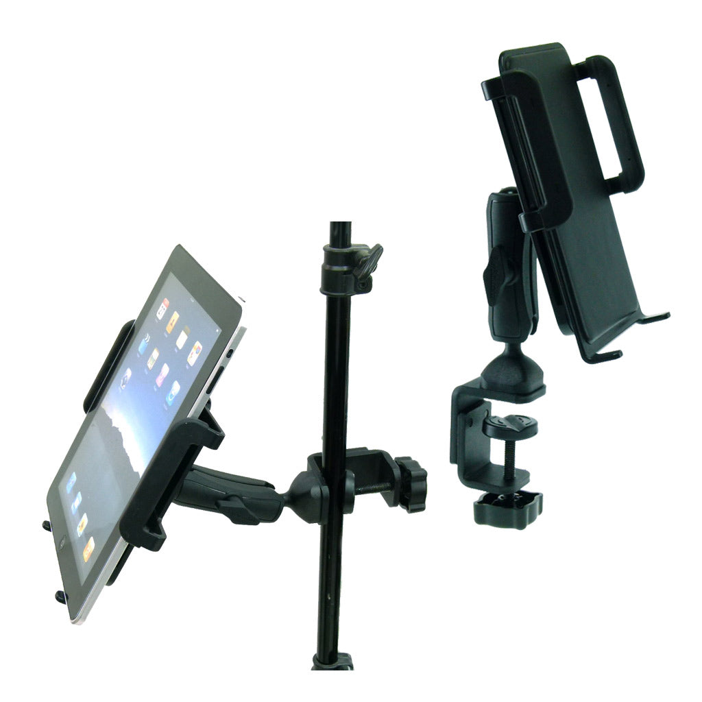 Large Heavy Duty Adjustable C-Clamp Music Stand - Counter Top Mount for Apple iPad 2 (sku 31843)