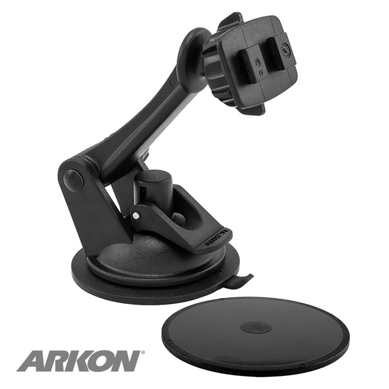Arkon GN079WD-SBH Sticky Suction Windshield or Dash Mount with 3" Arm for Dual-T Holders and Magellan GPS (sku 41214)