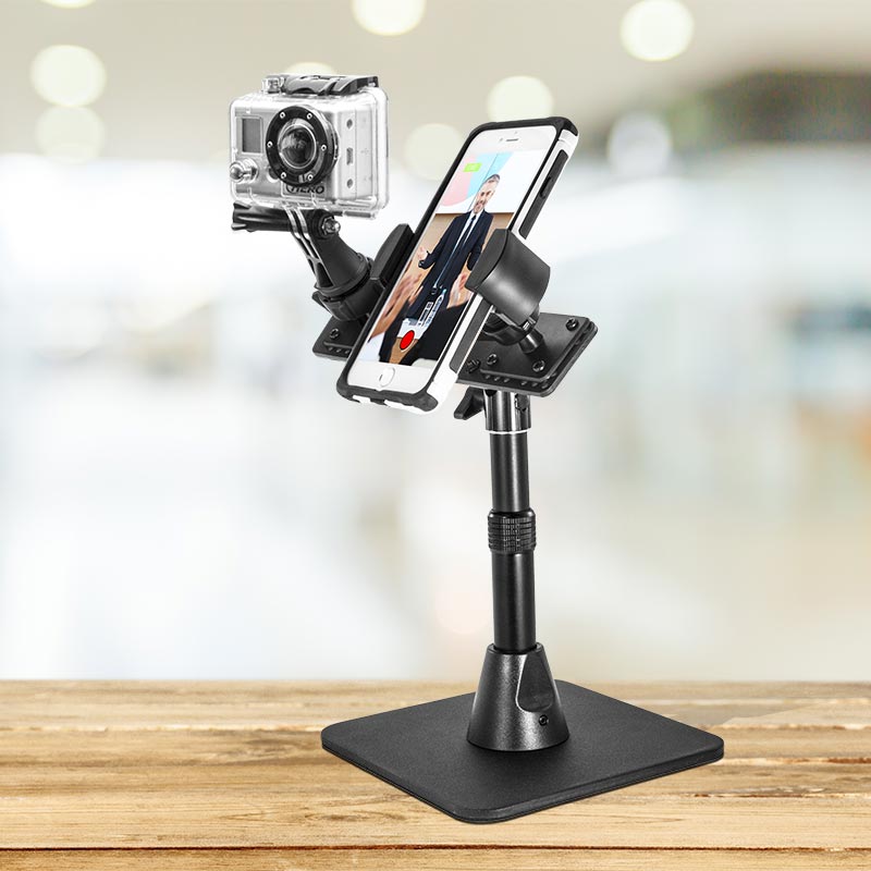 Arkon TWBRVGP TW Broadcaster Desk Stand for GoPro and iPhone for Live Streaming on Periscope (37218)