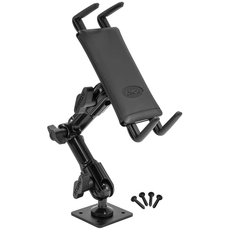 Arkon SM6HD006 Heavy-Duty Multi-Angle Midsize Tablet Drill-Base or Wall Mount for Galaxy Tab 4, 3, Tab S, iPad mini (sku 41070)