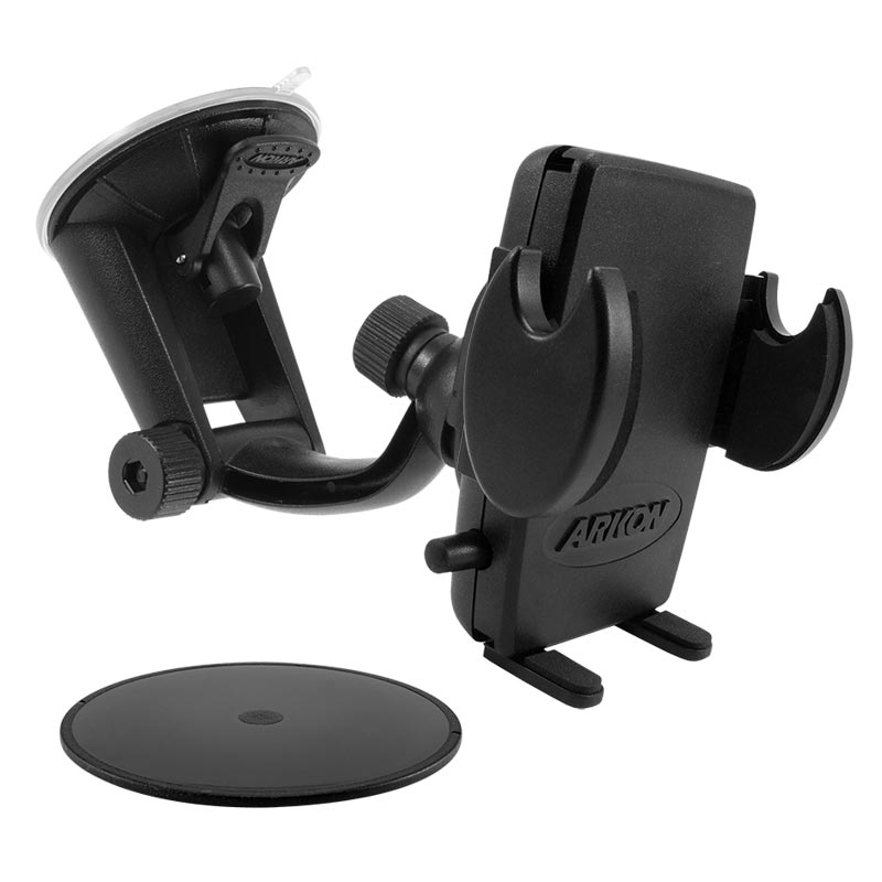 Arkon SM417 Mega Grip Windshield or Dash Phone Car Holder Mount for iPhone 7, 6S Plus, 7, 6S, 6, 5S, Galaxy Note (sku 41145)