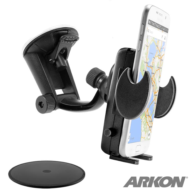 Arkon SM417 Mega Grip Windshield or Dash Phone Car Holder Mount for iPhone 7, 6S Plus, 7, 6S, 6, 5S, Galaxy Note (sku 41145)