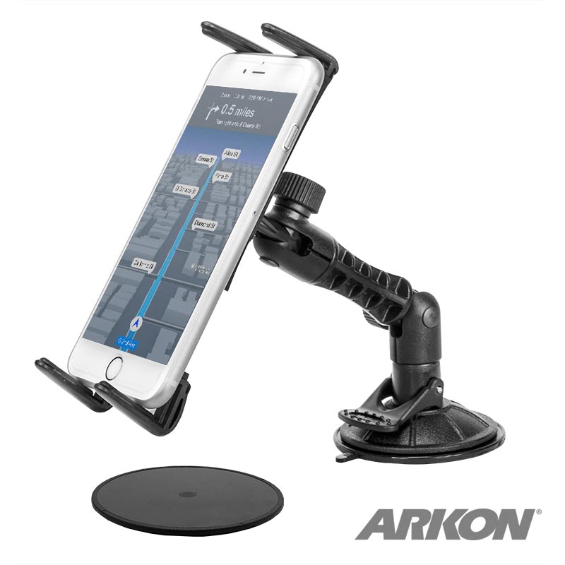 Arkon SM698 Slim-Grip Ultra Modular Sticky Suction Mount for iPhone 8, 8 Plus (sku 41136)