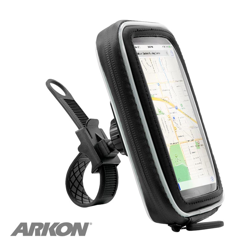 Arkon SMWPCS534 Smartphone or 5" GPS Handlebar Strap Mount with Water-Resistant Holder for iPhone 6S Plus, 6S, 6 (sku 41065)