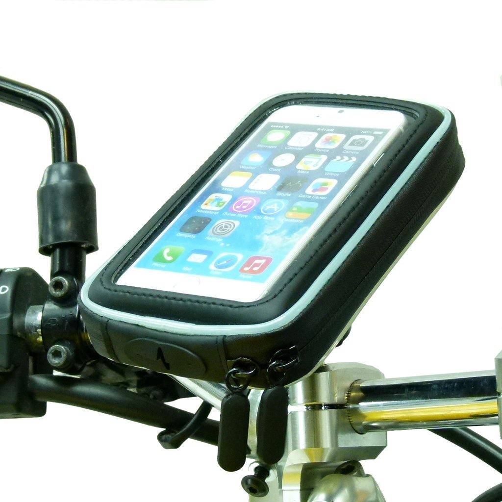 M8 Motorcycle Handlebar Clamp Mount with Water-Resistant Smartphone Case for iPhone 12 Mini (sku 55778) - BuyBits Ltd UK