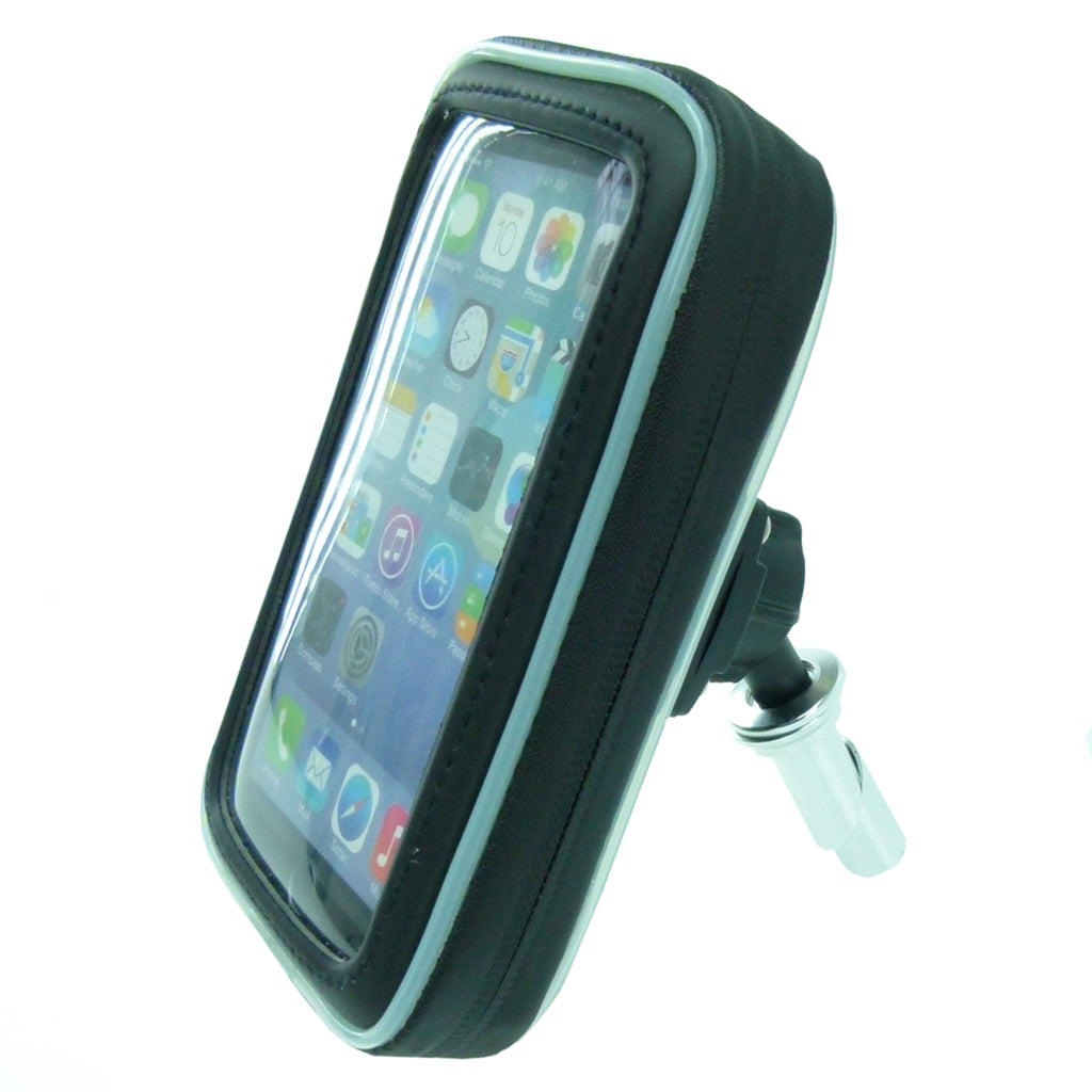 15-17mm Motorcycle Fork Stem Mount with Arkon Waterproof Case fits Apple iPhone XS MAX (sku 42506)