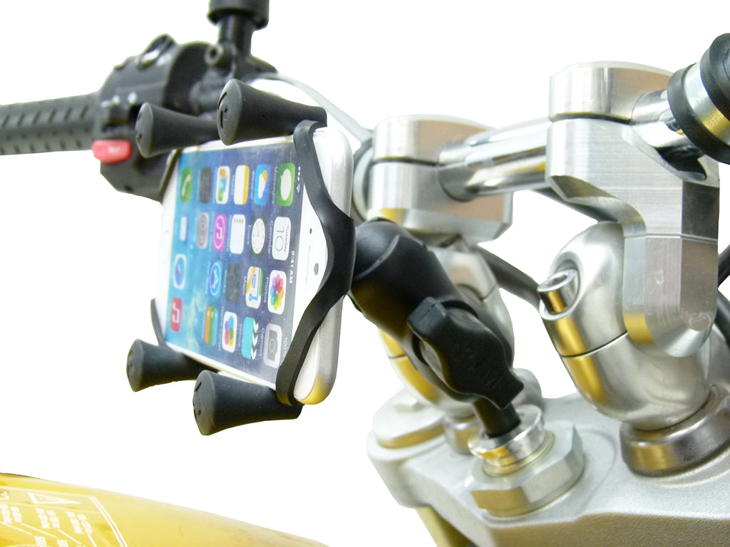 13.3-14.7mm Motorcycle Fork Stem Yoke Mount with Holder for iPhone 6S (sku 35928)