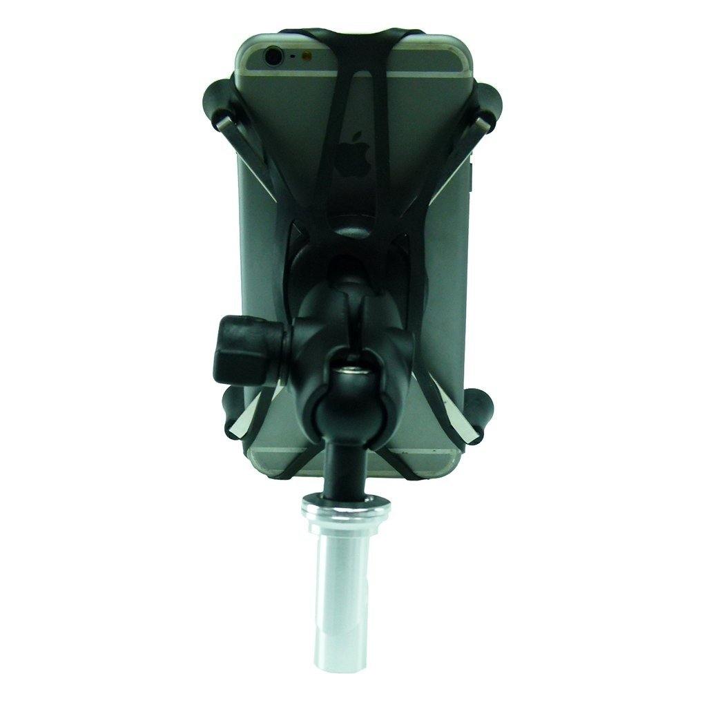 13.3-14.7mm Motorcycle Fork Stem Yoke Mount with Holder for iPhone 11 (sku 49108) - BuyBits Ltd UK