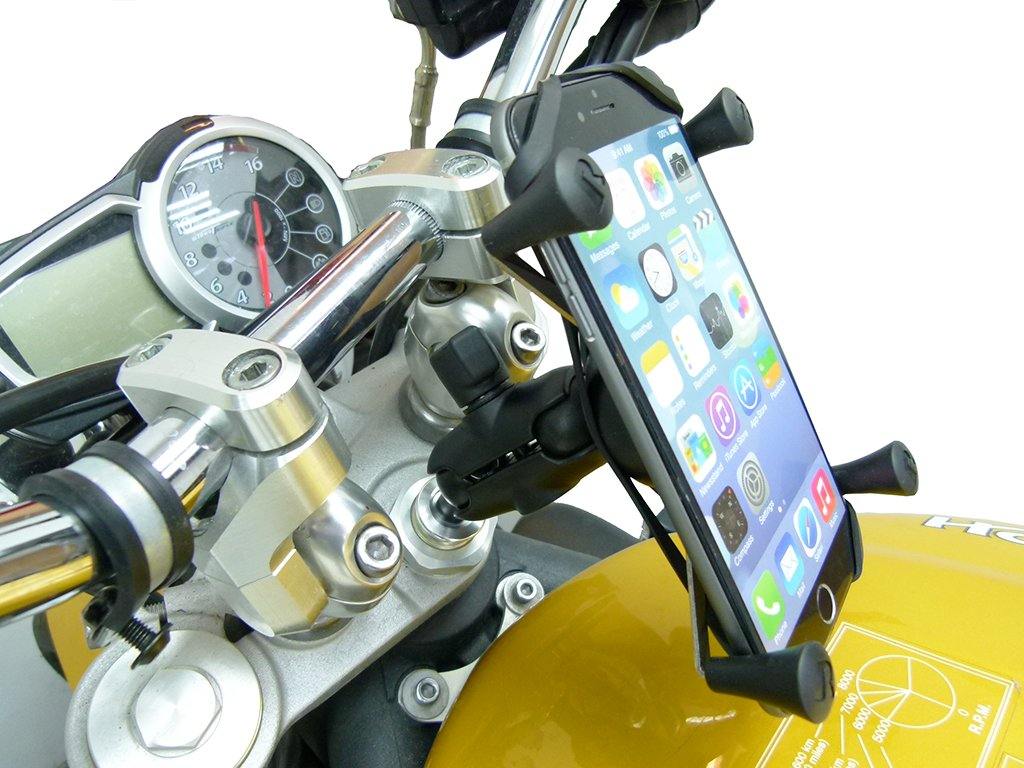 20.5-24.5mm Motorcycle Fork Stem Yoke Mount with Holder for iPhone 11 (sku 49107) - BuyBits Ltd UK