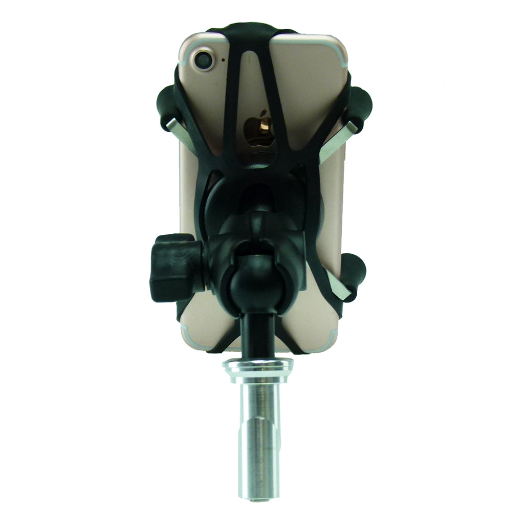 13.3-14.7mm (0.52" - 0.58") Motorcycle Fork Stem Yoke Mount with Holder for iPhone 8 (4.7") (sku 37842)