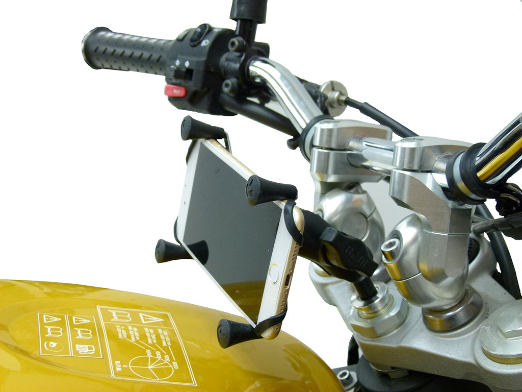 13.3-14.7mm (0.52" - 0.58") Motorcycle Fork Stem Yoke Mount with Holder for iPhone 8 (4.7") (sku 37842)