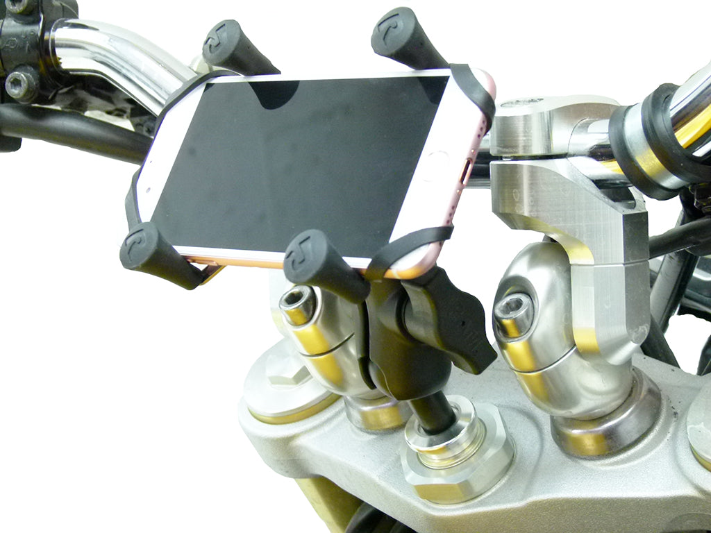 13.3-14.7mm Motorcycle Fork Stem Yoke Mount with Holder for iPhone 7 Plus (sku 35924)