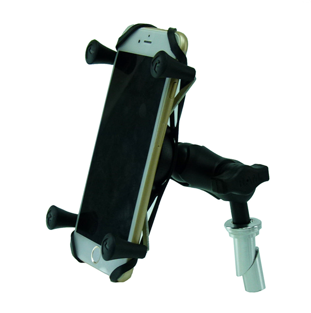 15-17mm Motorcycle Fork Stem Yoke Mount with Holder for iPhone 7 Plus (sku 35925)