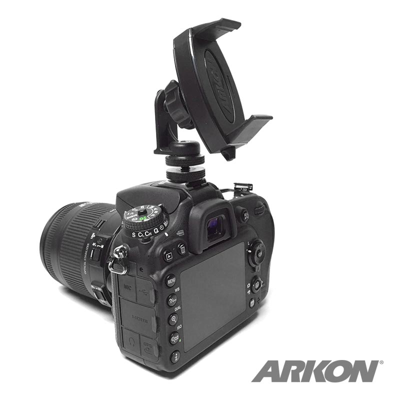 ARKON TW Broadcaster Camera Hot Shoe Phone Mount for iPhone 6S, 6 Plus, 6S, 6, 5S, Galaxy Note 5, 4 MG2HOTSHOE (sku 34437)