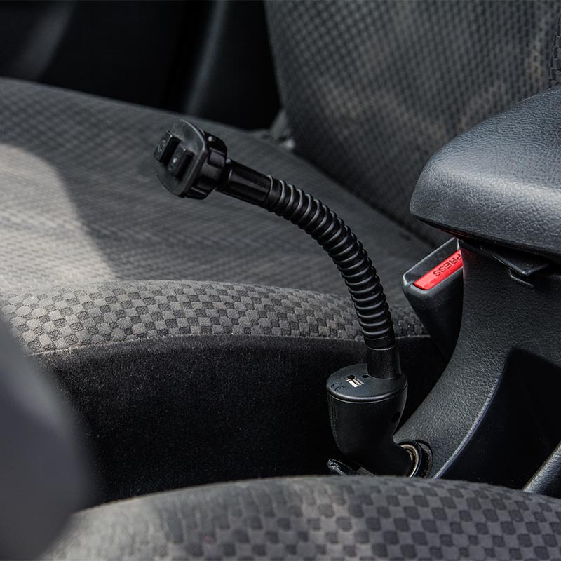 Arkon GN095-SBH Lighter Socket Universal Car Mounting Pedestal with USB Charger (sku 41206)