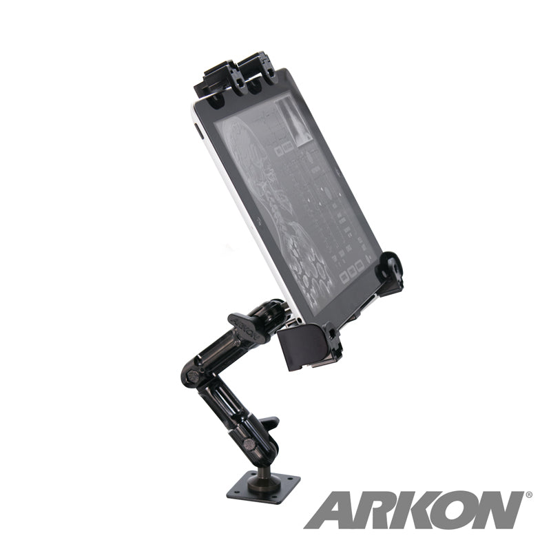 Arkon TAB506AMPS - Locking Tablet Mount with Multi-Angle Arm for Galaxy Tab, LG G Pad, iPad Air, iPad Pro, iPad.