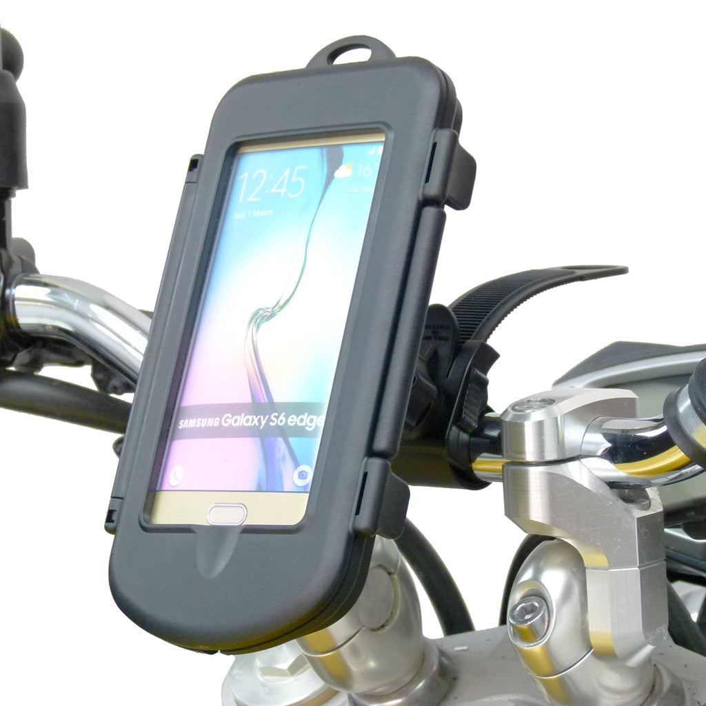Motorcycle Locking Strap Mount &amp; Waterproof Cases for Samsung Galaxy S6 Edge  (sku 31348)