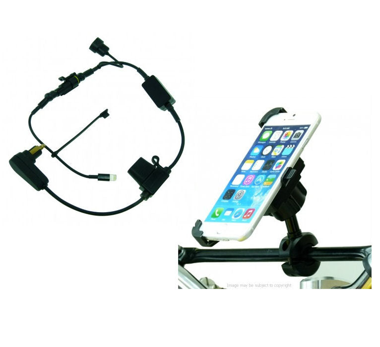 High Power Hella - DIN Dedicated Motorcycle Crossbar Mount for iPhone 6S 4.7 (sku 32307)