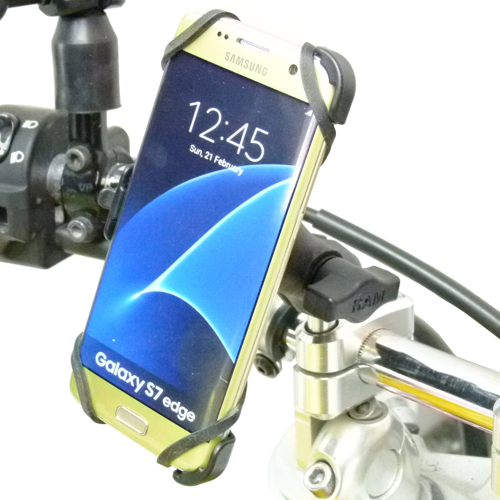 Extended Dedicated Motorcycle M8 Handlebar Top Clamp Phone Mount for Galaxy S7 EDGE (sku 34558)