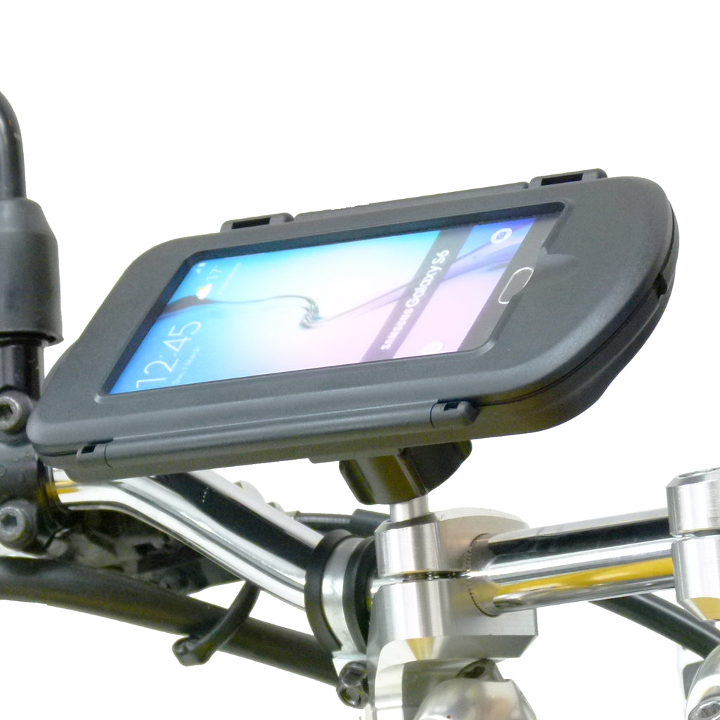 Motorcycle M8 Handlebar Top Clamp Mount &amp; Waterproof Case for Samsung Galaxy S6 (sku 31304)